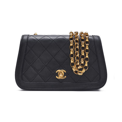Chanel Matelass Chain Lambskin Gold Hardware Mini Shoulder Bag Black