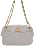 Chanel Matelasse Shoulder Bag Light Gray