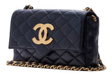 Chanel Matelasse Chain Lambskin Shoulder Bag Black