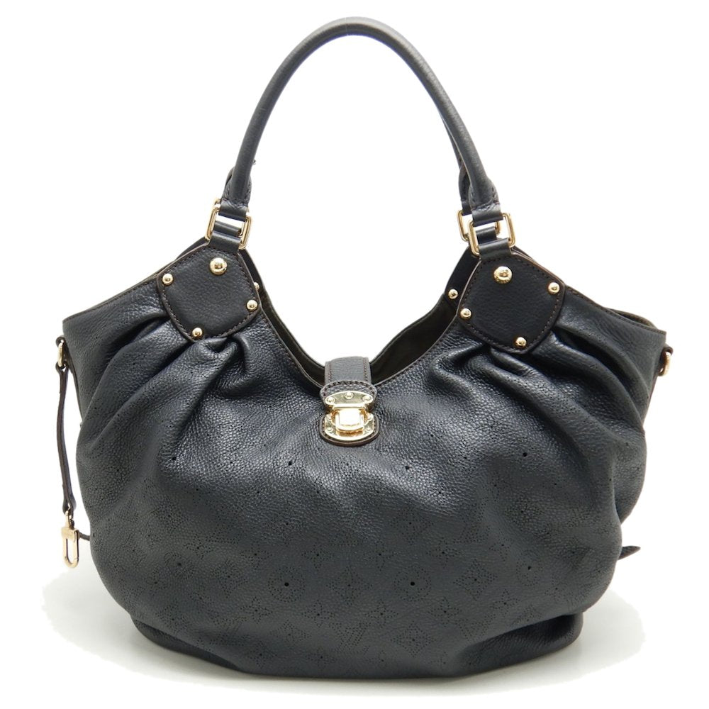 Louis Vuitton Mahina L Noir Shoulder Tote Black