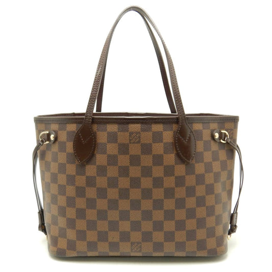 Louis Vuitton Damier Neverfull PM Ebene Tote Bag Brown