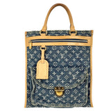 Louis Vuitton Handbag Monogram Denim Flat Shopper Tote Bag