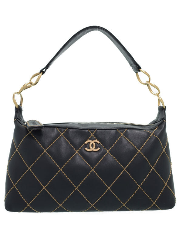 Chanel Stitch Shoulder Bag Black
