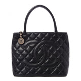Chanel Caviar Quilted Medallion Tote Black