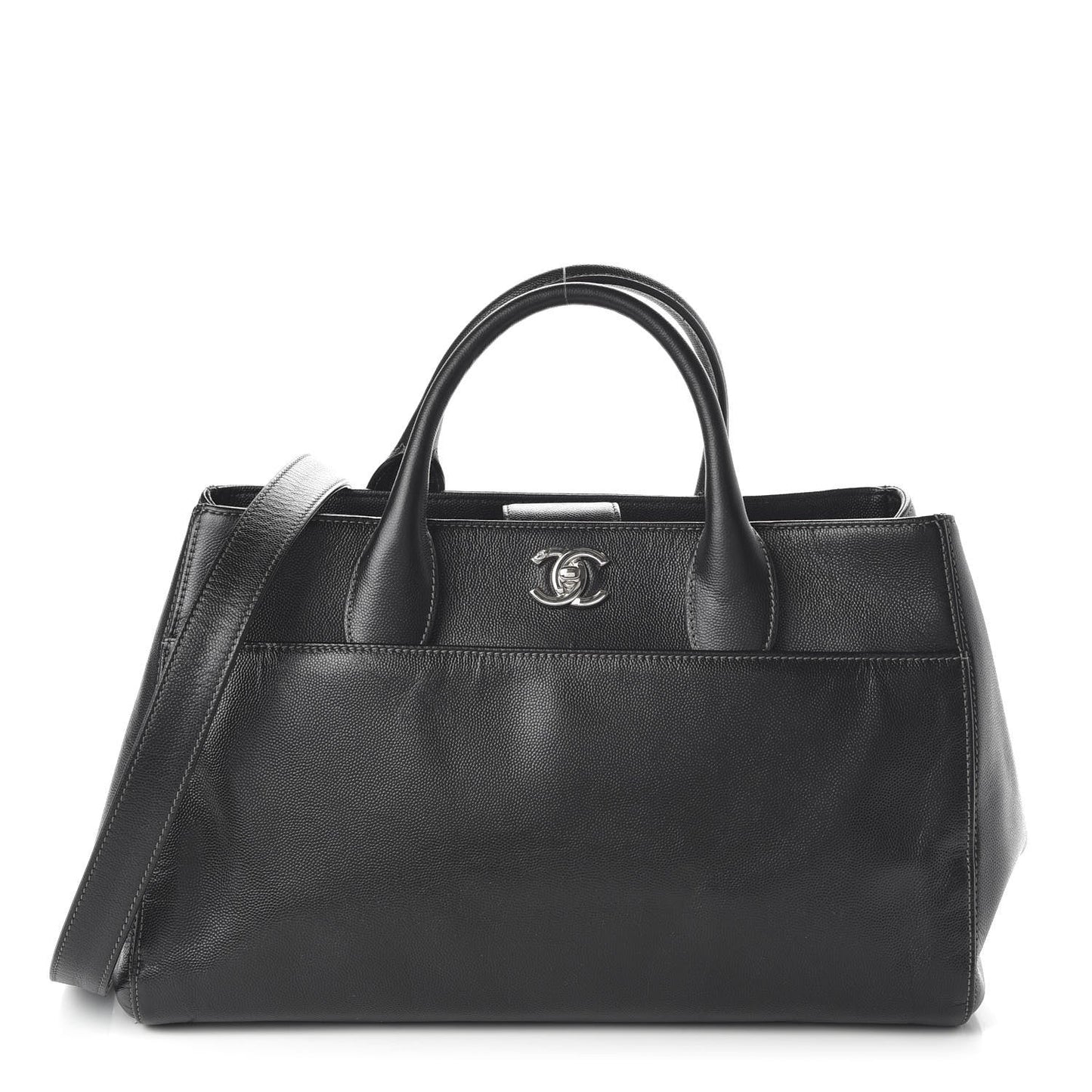Chanel Caviar Cerf Executive Shopper Tote Black