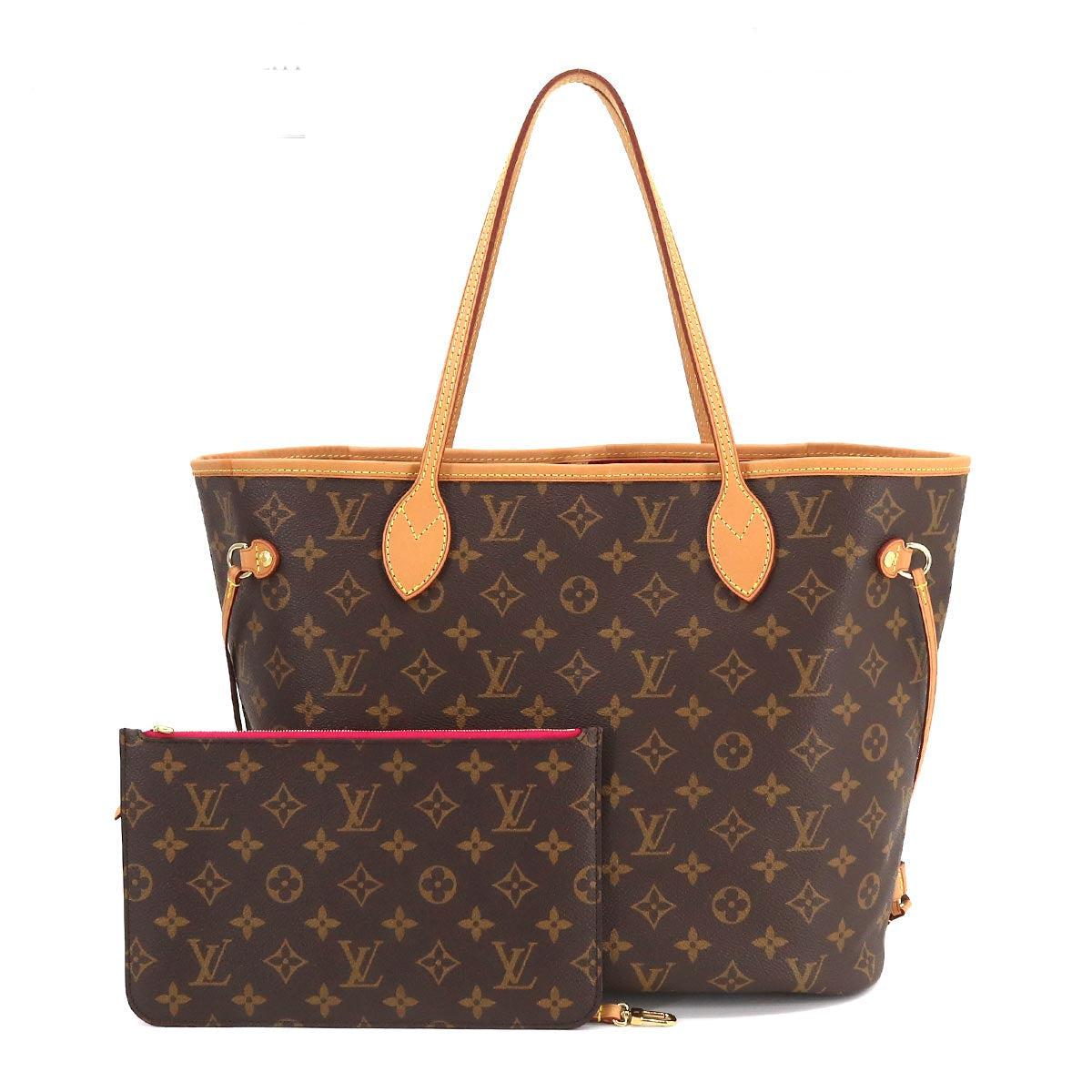 Louis Vuitton Monogram Neverfull MM Tote Bag Brown