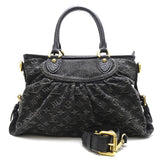 Louis Vuitton Monogram Denim Neo Cabby MM Noir Shoulder Bag Black