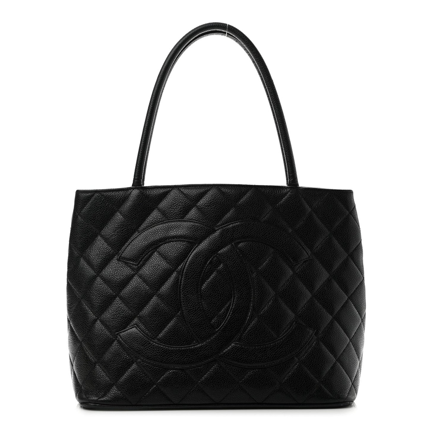 Chanel Caviar Quilted Medallion Tote Black