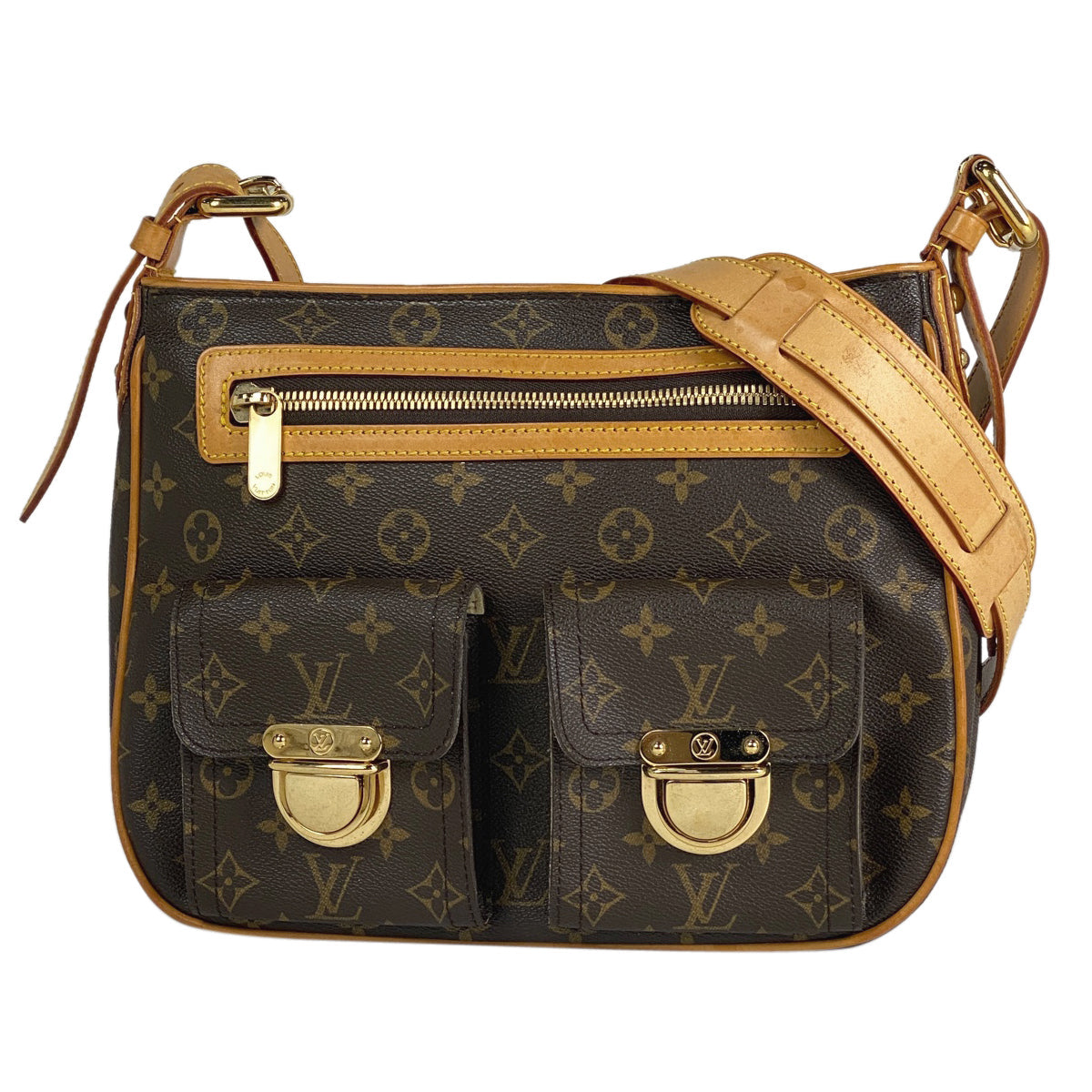 Louis Vuitton Hudson GM Crossbody Shoulder Bag Monogram Brown