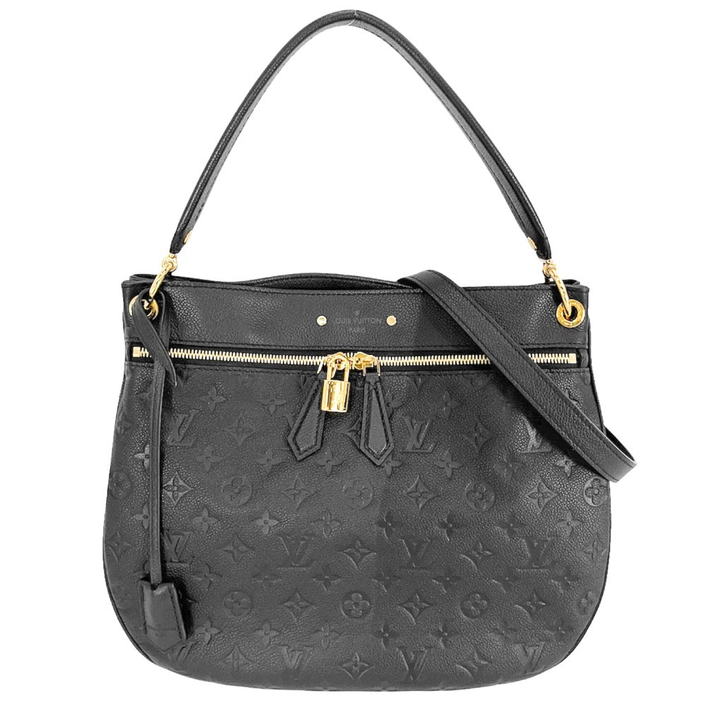 Louis Vuitton 2way Monogram Implant Spontini One Handbag  Black