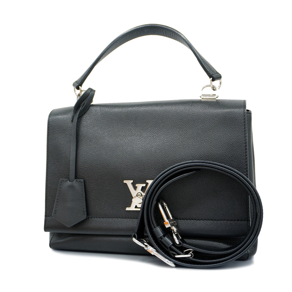 Louis Vuitton Lock Me 2 Cartable Noir Shoulder Bag Black