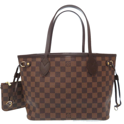 Louis Vuitton Damier Neverfull PM Pouch Tote Bag Brown