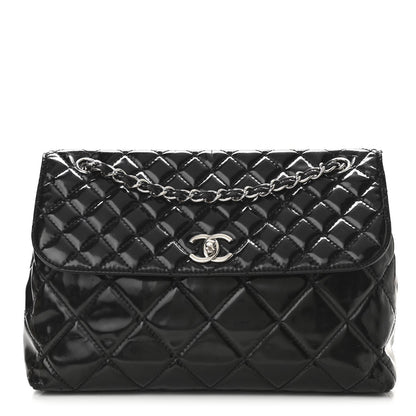Chanel Vinyl Quilted In The Business Flap Bag Black