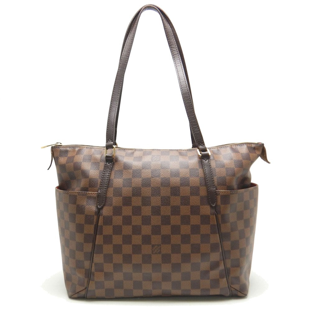 Louis Vuitton Damier Totally MM Ebene Shoulder Bag Brown
