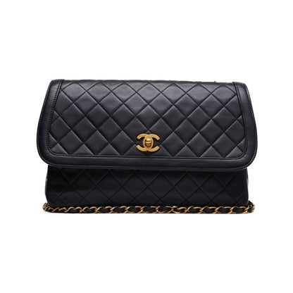 Chanel Matelasse Design Flap Chain Lambskin Black