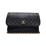 Chanel Matelasse Design Flap Chain Lambskin Black