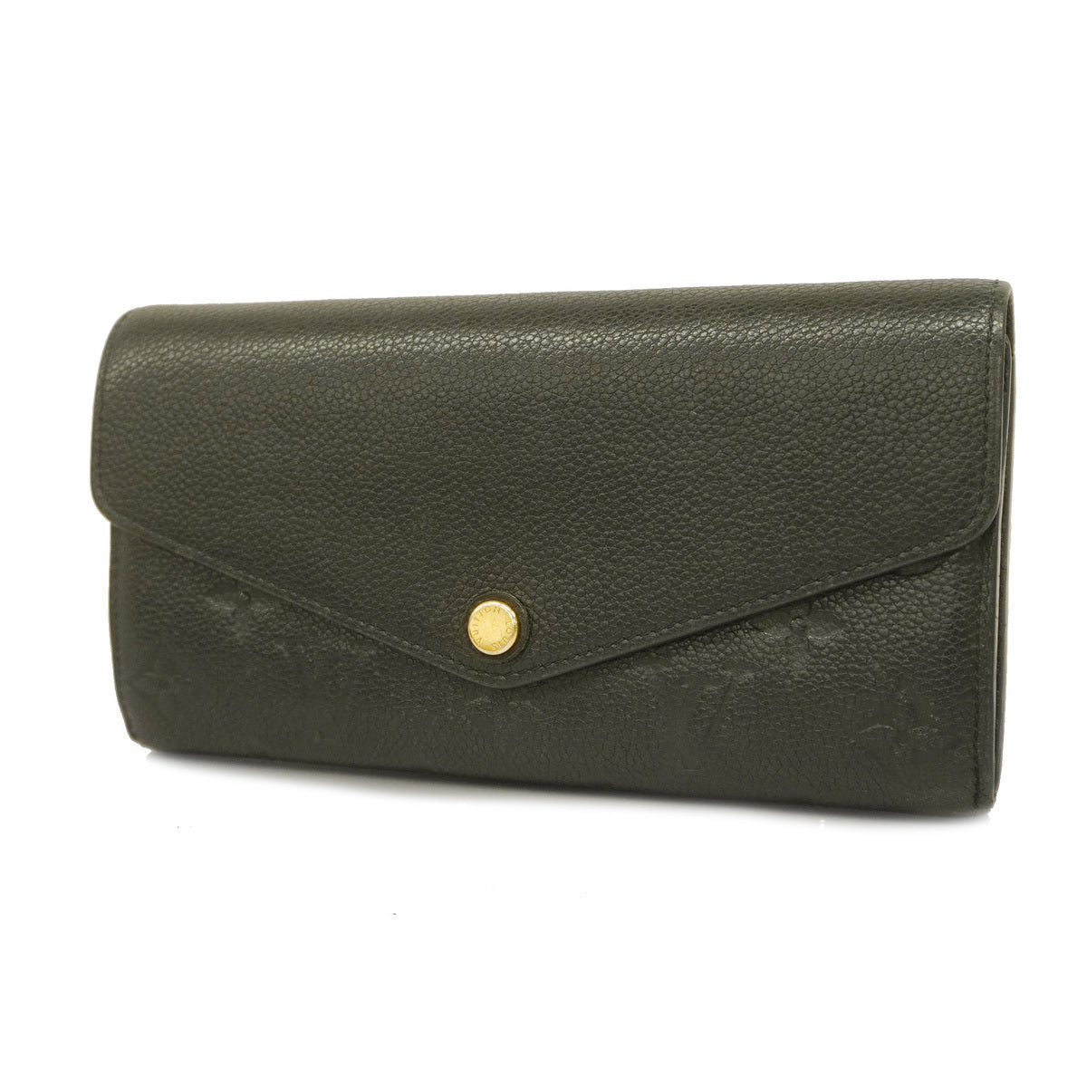 Louis Vuitton Bifold Long Wallet Monogram Implant Portefeuille Sarah Noir