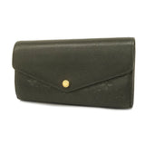 Louis Vuitton Bifold Long Wallet Monogram Implant Portefeuille Sarah Noir
