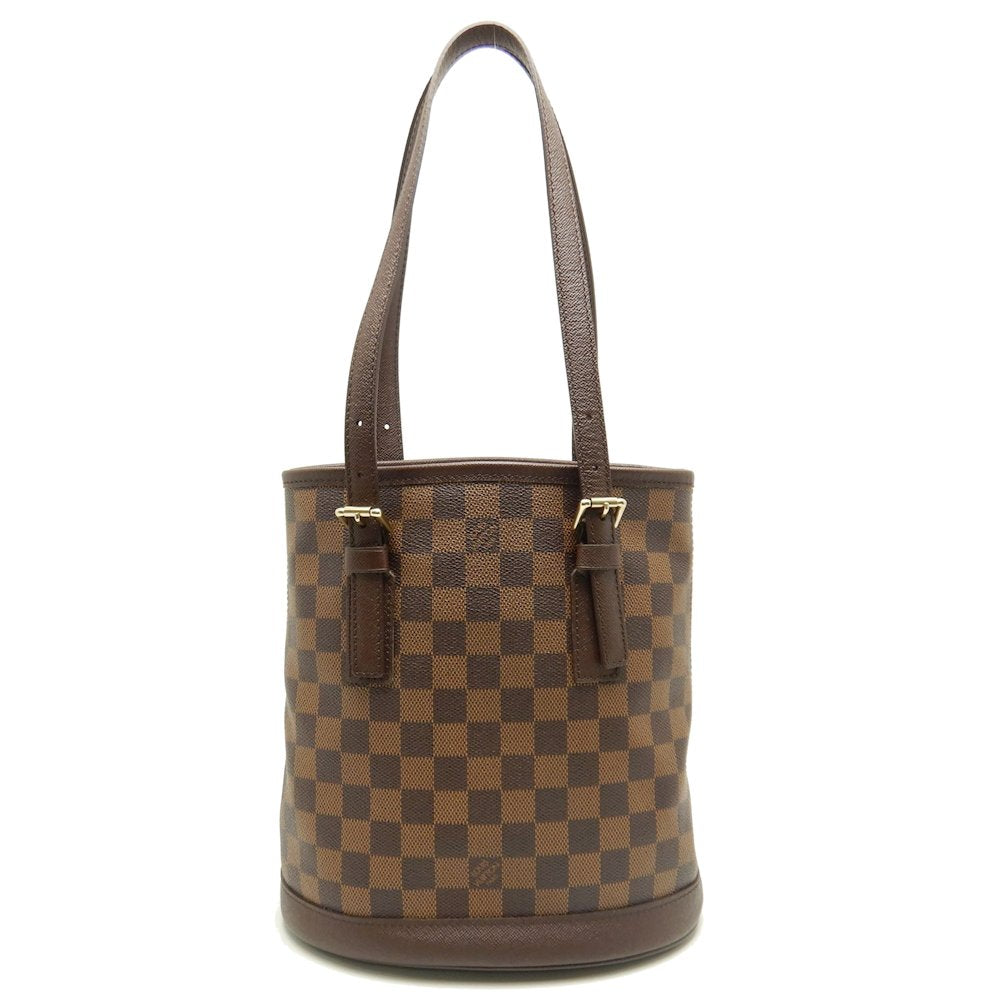 Louis Vuitton Damier Marais Ebene Shoulder Bag Brown