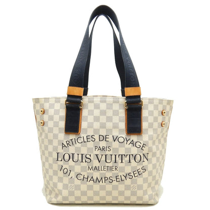 Louis Vuitton Damier Azur Plan Soleil Hippo PM Tote Bag