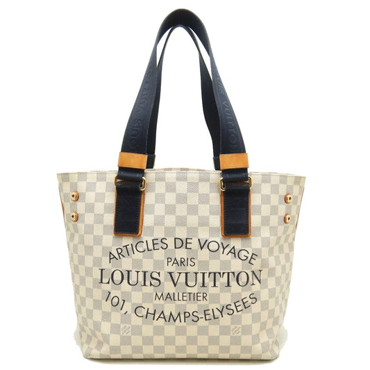 Louis Vuitton Damier Azur Plan Soleil Hippo PM Tote Bag