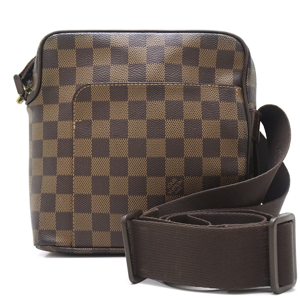 Louis Vuitton Damier Olaf PM Ebene shoulder brown