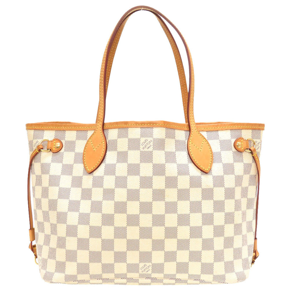 Louis Vuitton Damier Azur Neverfull PM Tote Bag White