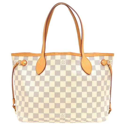 Louis Vuitton Damier Azur Neverfull PM Tote Bag White