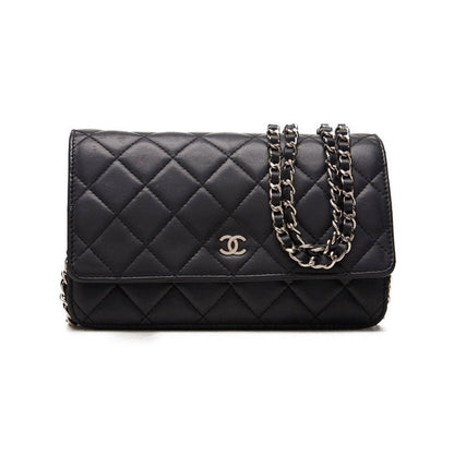 Chanel Mini Matelasse Chain Wallet Lambskin Black