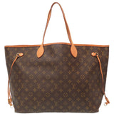 Louis Vuitton Monogram Neverfull GM Tote Bag Brown