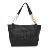 Caviar CC Shoulder Bag Black
