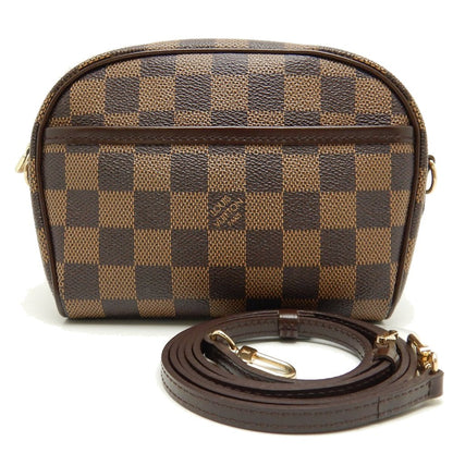 Louis Vuitton Damier Pochette Ipanema Ebene Diagonal Shoulder 2WAY Brown