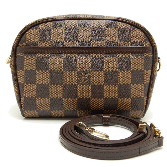 Louis Vuitton Damier Pochette Ipanema Ebene Diagonal Shoulder 2WAY Brown