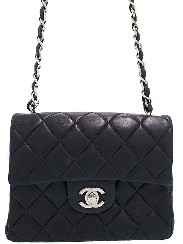 Chanel Mini Matelasse Chain Shoulder Bag Black
