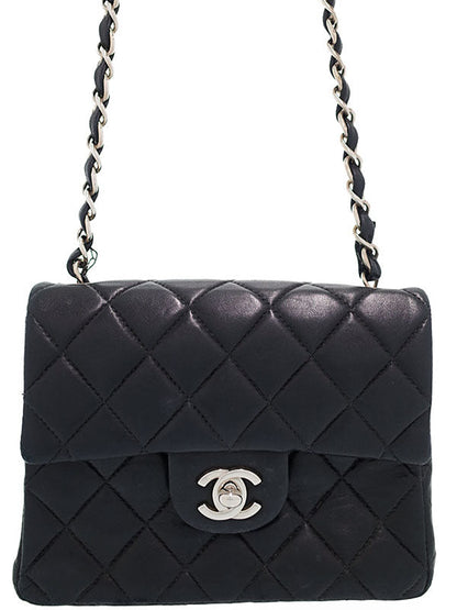 Chanel Mini Matelasse Chain Shoulder Bag Black
