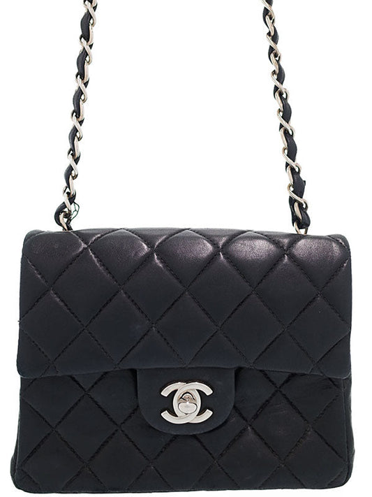 Chanel Mini Matelasse Chain Shoulder Bag Black