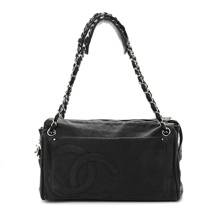 Caviar Diagonal Ligne Tote Black