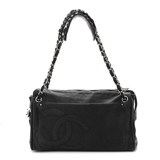 Caviar Diagonal Ligne Tote Black