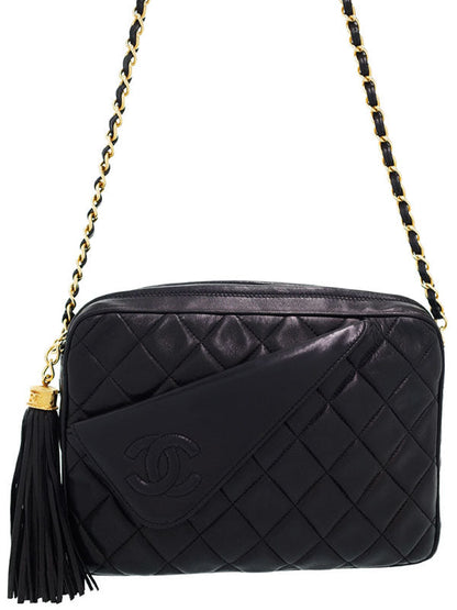 Chanel Matelasse Chain Shoulder Bag Black