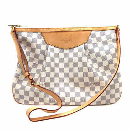 Louis Vuitton Siracusa MM Shoulder Bag Damier Canvas Azure