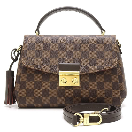 Louis Vuitton Damier Croisette Ebene 2WAY Handbag Brown