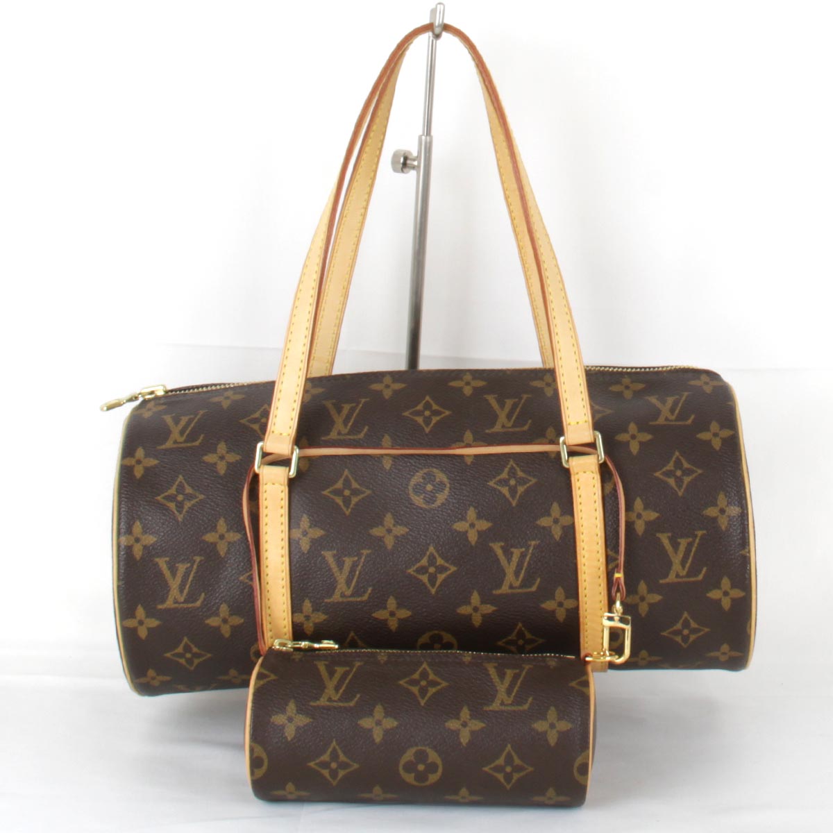 Louis Vuitton Papillon With Pouch Handbag Monogram Canvas