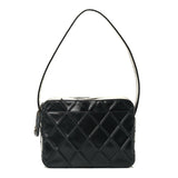 Chanel Patent Diamond Stitch Shoulder Bag Black