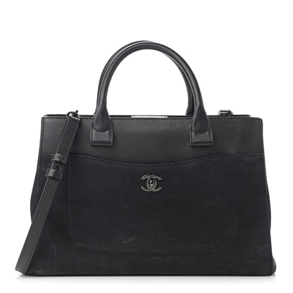 Chanel Grained Calfskin Suede Small Neo Executive Shopper Tote