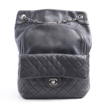 Chanel Bag Matelasse Chain Lambskin Backpack Black