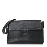 Caviar Diamond Stitched Shoulder Bag Black