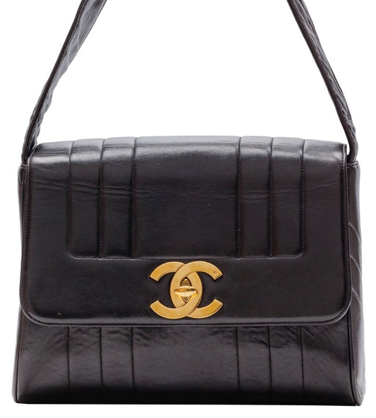 Chanel Decacoco Single Flap Chain Lambskin Black
