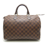 Louis Vuitton Damier Speedy 30 Ebene Boston Bag Brown