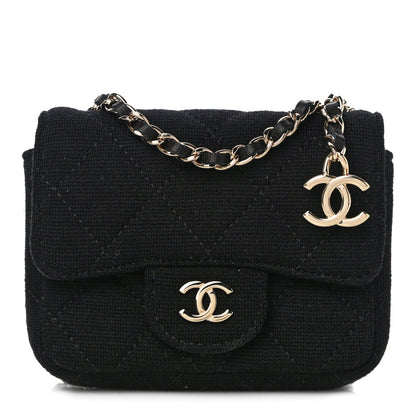 Chanel Jersey Quilted Belt Bag Black