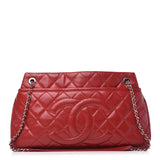 Chanel Caviar Quilted Timeless Cc Soft Tote Red